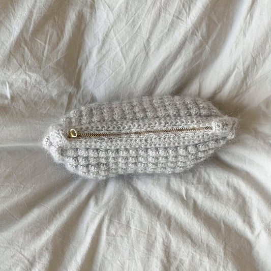 Mohair bubble bag, concrete